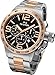TW Steel CB133 Men's Chronograph Stainless Canteen Two-Tone Bracelet Band Black Dial Watch