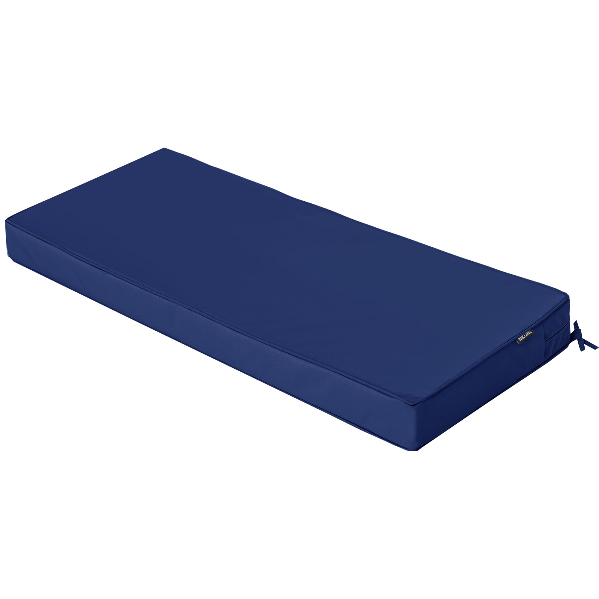 Photo 1 of Comcaver Outdoor Bench Cushions 48 x 18 Inch Thick Waterproof Porch Swing Cushions with Tie Patio Furniture Chair Cushion Bench Pad 5 Year Color Fastness Backyard Seat Pads Navy