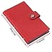 BTSKY Book Style Business Card Holder Name Card Book ID Card Credit Cards Organizer-for 300 Business Cards (Red)