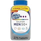 Silver Men 50+ Multivitamin, Better Guide Vitamins Supplements, 275 Count (Pack of 1)