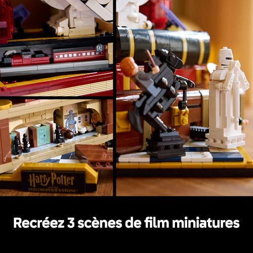 Harry Potter L’École des Sorciers – Édition Collector - Maquette DIY - Décoration Intérieure - Scènes Miniatures du Film - Figurine d'Hedwige - 3 Minifigurines - Idée Cadeau pour Fan Adulte 76466