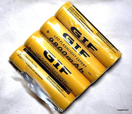 8 Pcs. WORLDS MOST POWERFUL 18650 FLASHLIGHT BATTERY 2 DOUBLE CHARGERS 9800 mAh
