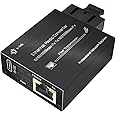 StarRoute Ultra Small Gigabit Fiber Media Converter, Duplex SC Single Mode 20km SM 1310nm, USB-C Power Port