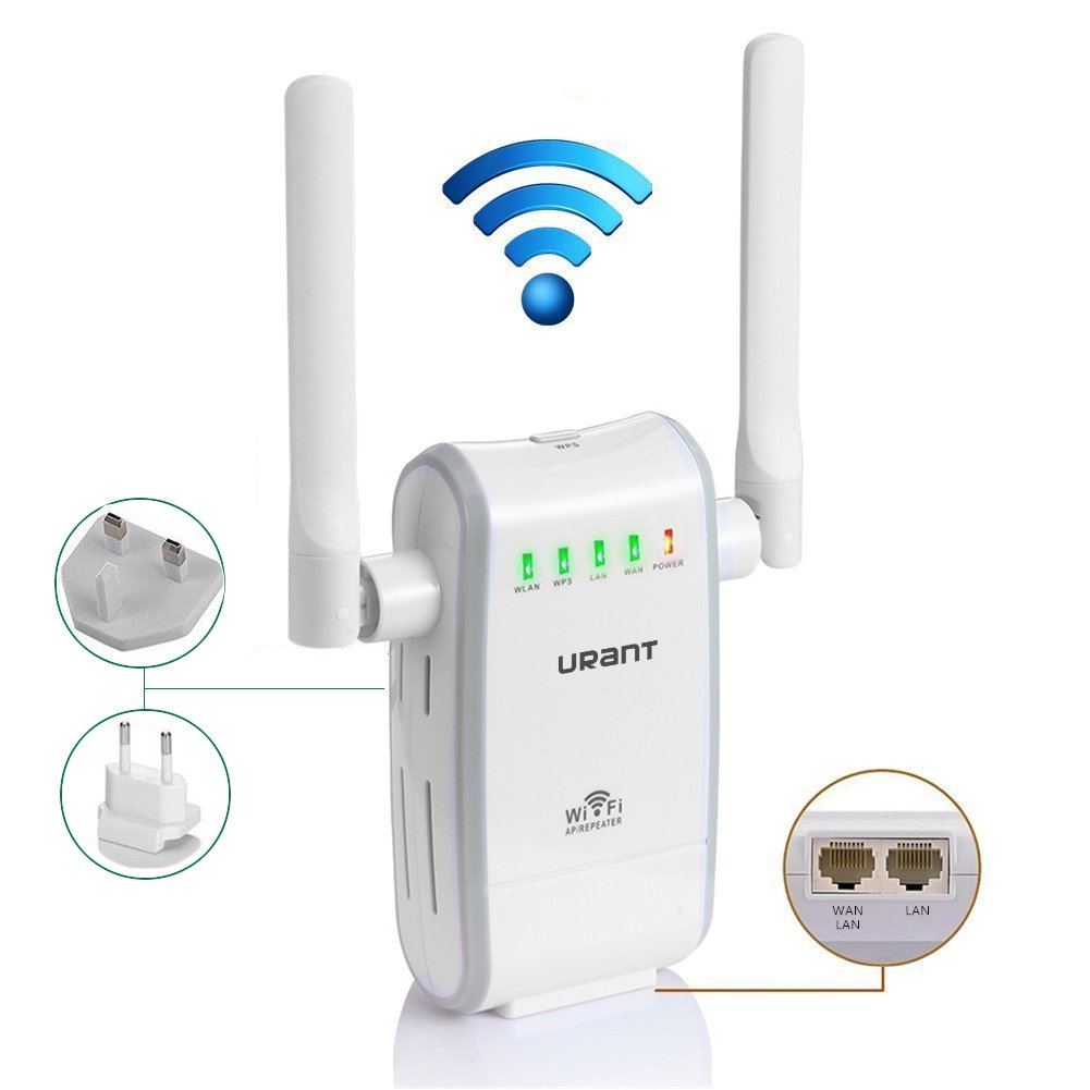 URANT N Enrutador inalámbrico WiFi Extensor de red Repetidor Punto acceso inalámbrico