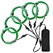 ZITRADES EL Wire Kit 5 by 1M, Portable Neon Lights for Parties, Electric Forest, Halloween, Blacklight Run, DIY Decoration, Christmas (Green)