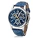 Watches for Men Men's Leather Watch Casual Watch Luxury Watches Quartz Watch Crystal Watch Wrist Watch (Blue)