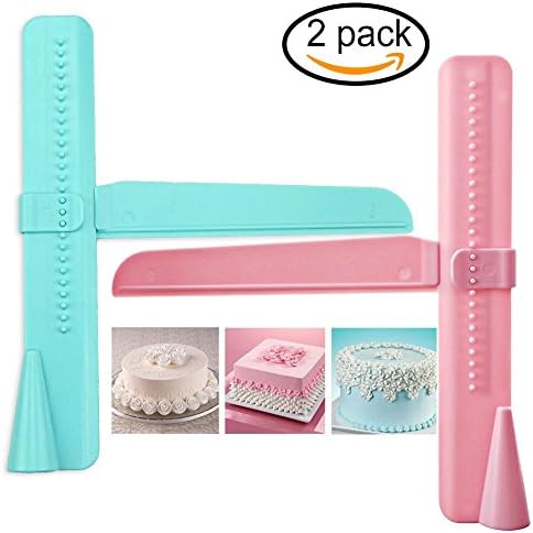 Reax Cake Smoother Adjustable Scraper Fondant Cream Edge Tool Decorating for Wedding Birthday Party (2Pc/set)