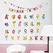 Cartoon Animals English Graphic Alphabet Letters Wall Stickers Removable Wall Decal for Girls and Boys Nursery Baby Room Children's Bedroom