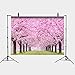 GYA 7x5ft Cherry Blossoms Street Studio Photography Backdrop Beautiful Flower Background Photo for Wedding Vinyl