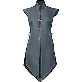 UniqKaliber Medieval Renaissance Vest for Women,Viking Sleeveless Long Jacket Vintage Tailcoat Jacket Halloween Costume