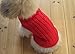 FAMI Dog Clothes Dogs Sweater Soft Puppies Clothing Winter Puppy Sweaters Warm Outfit for Dogs Small XS S Cat Apparel(Red,Small)