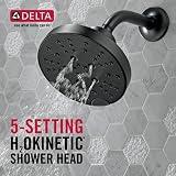Delta Faucet 52668-BL H2Okinetic 5-Setting Raincan Shower Head Matte Black view 6