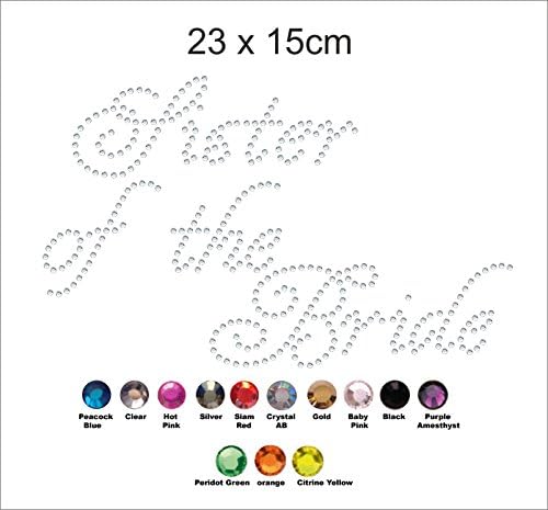 Sister of The Bride Rhinestone Diamante Iron On Transfer - Custom Crystal Hotfix Personalised Applique/Motif Fancy 1A Style