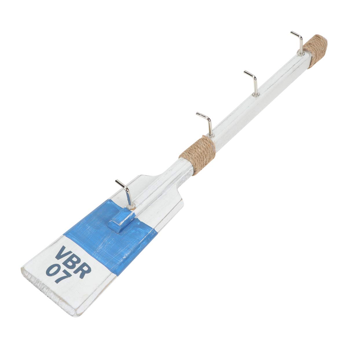 Happyyami Solid Wood Oar Hook 15.7 Inch Nautical Hooks for Hanging Mediterranean Style Wall-Mounted Paddle Coat Rack Decorative Beach Style Hook for Home Kitchen Bathroom