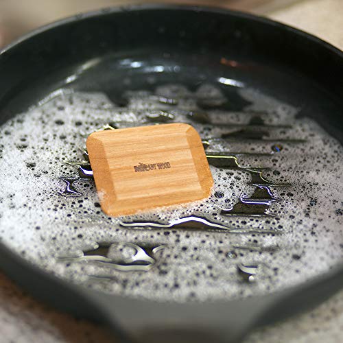 Mr.Art Wood Pot, Pan & Bowl Wooden Scraper (Pack of 4), Size 2.8" x 2.4" - Made in Europe, Helps To Remove Tough Stains, Grime & Dirt - Multipurpose Kitchen Tool, 100% Natural Ash Wood
