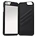 for iPhone 6S Case,Hidden Back Mirror Wallet Case with Stand Feature and Card Holder for Apple iPhone 6 4.7 inch (Black)