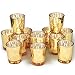 Volens Gold Votive Candle Holders Bulk, Mercury Glass Tealight Candle Holder Set of 12 for Wedding Decor and Home Decor primary