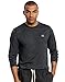 Champion Men's Double Dry Long Sleeve Tee, Black Heather, XL