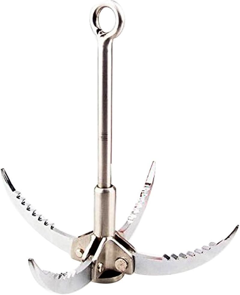 Top819 Trade Handmade Outdoor Survival Tools Grappling Hook Carabiner Karabiner 4 Claws Climbing Grappling Hook Multifunctional Stainless Steel Gear Load 400kg