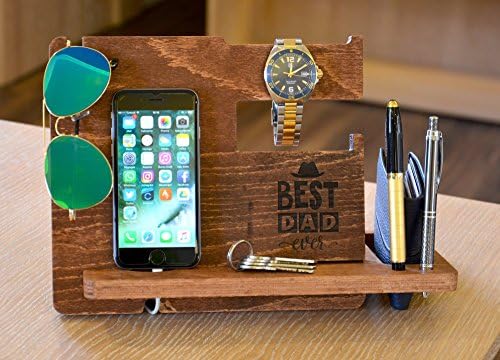 Fathers day, fathers day gifts, docking station, dad gift, father gift, dock station, birthday gift, husband gift, gift for men, mens gift, nightstand vallet, iPhone stand