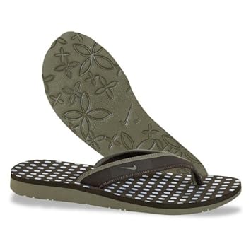 nike celso flip flops brown