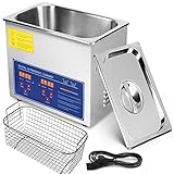 Mophorn 3L Ultrasonic Cleaner Ultrasonic Parts Cleaner Stainless Steel Professional Ultrasonic Jewelry Cleaner with Heater Timer(3L)