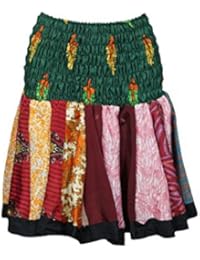 Womens Mini Skirts Maroon Silk Swing Short Flirty Flowy Skirts OneSize