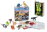Dinosaur Toys Game- 12 Action Figures of Dinosaurs in a box- an Educational E-Book with Trivia