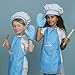 JaxoJoy Complete Kids Cooking and Baking Set - 11 Pcs Includes Apron for Little Boys, Chef Hat, Mitt & Utensil for Toddler Dress Up Chef Costume Career Role Play for 3 Year Old Boys and