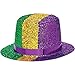 Amscan Mini Glitter Top Hat Mardi Gras Costume Party Headwear, Plastic, 2