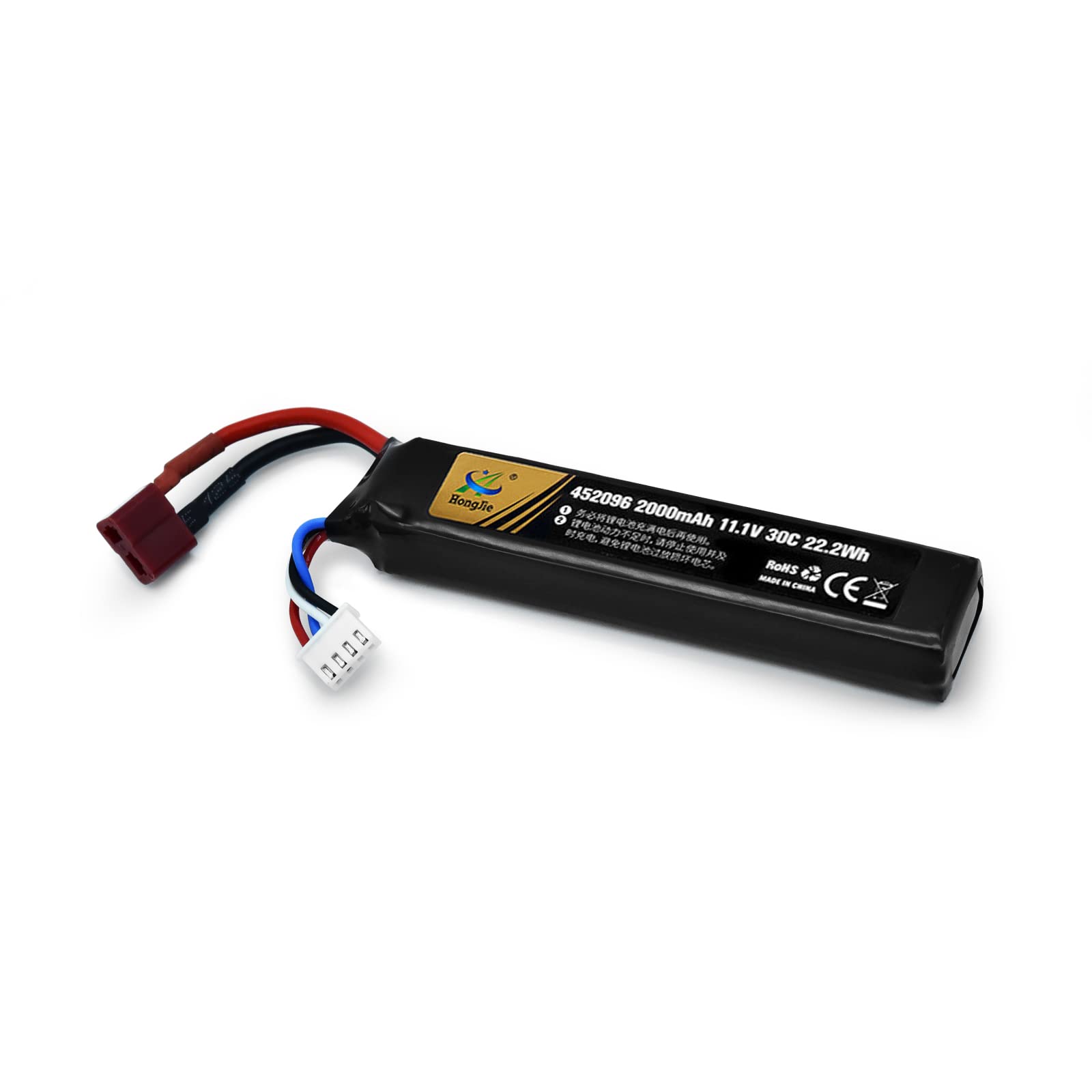 Photo 1 of 11.1V LiPo Airsoft Battery with Connector 2000mAh 30C Rechargeable Stick Batteries for Airsoft Guns Airsoft Rifle