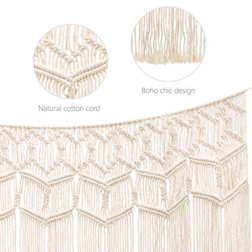 Mkono Macrame Wall Hanging Curtain Fringe Garland Banner Boho Wall