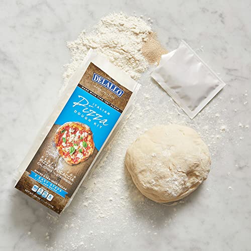 DeLallo, Italian Pizza Dough Mix Kit, Includes Yeast, 17.6 Ounce Bag, 2