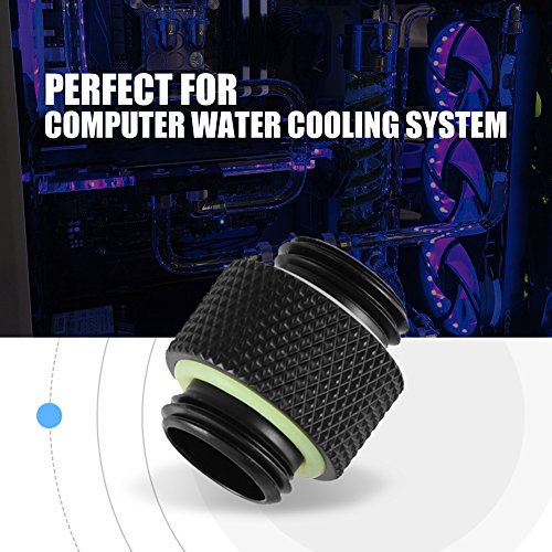 Richer-R-2-Pcs-Adaptador-del-Sistema-de-Refrigeracin-por-Agua-para-Computadora-G1-4-RoscaMetalLargo