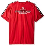 MLB Big and Tall Men's Short Sleeved Birdseye Crew T-Shirt with Shoulder Piecing & Chest Print