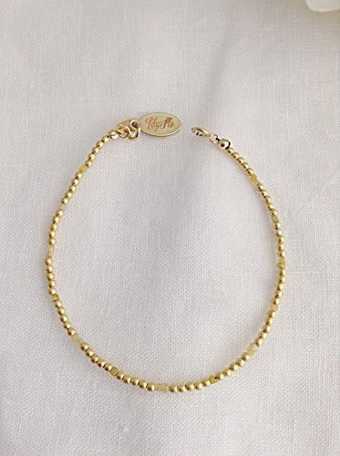 Yellow Raw Box Diamonds on 24 Carat Matt Gold Vermeil Bracelet