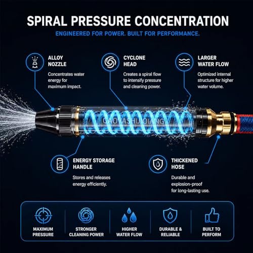 High Pressure Sprinkler Nozzle Nozzle Nozzle Adjustable Hand Resistant Spray Nozzle High Pressure Garden Hose Nozzle for Lawn Yard Watering Car Cleaning