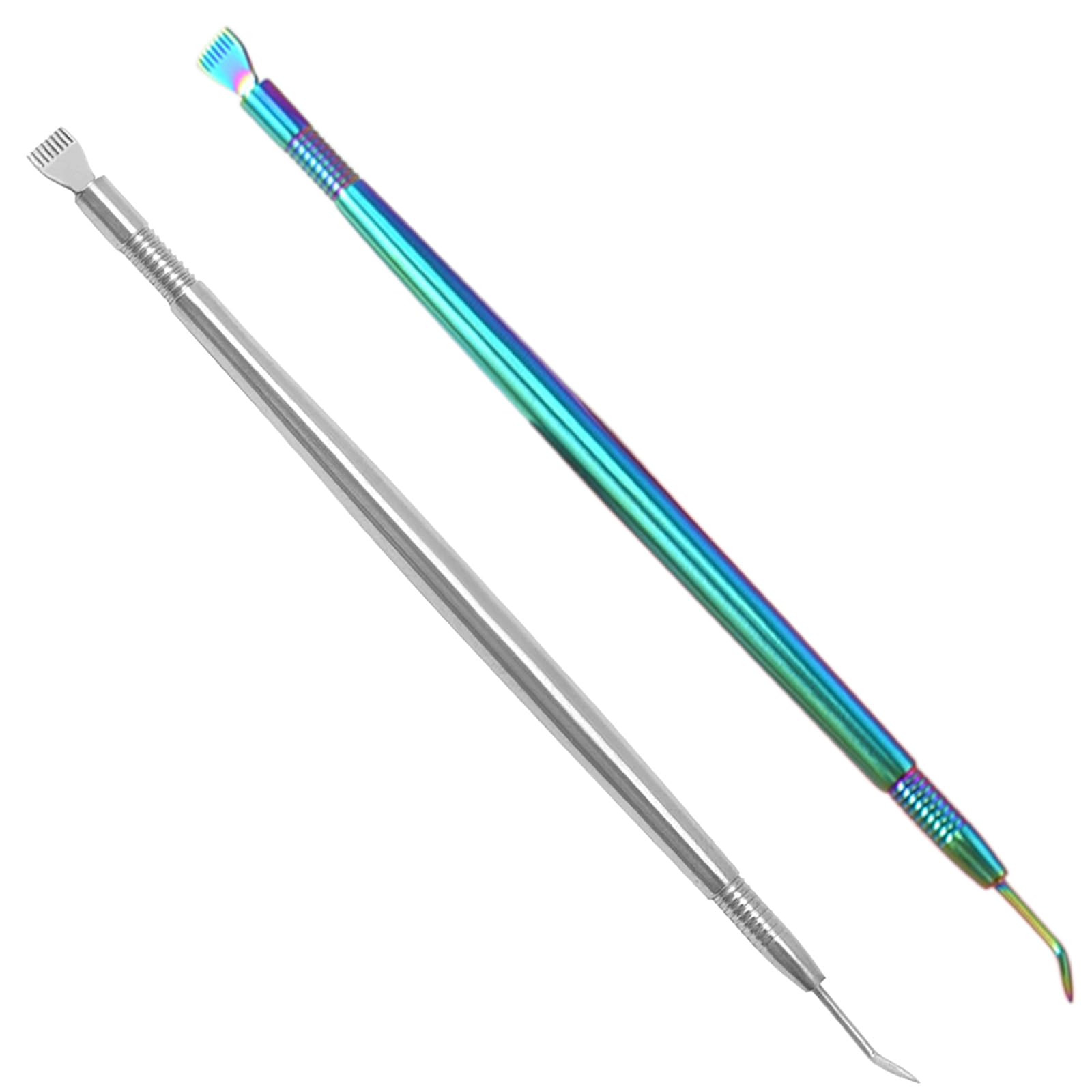 KIPTVO 2PCS 2 in 1 Lash Lift Tool, Stainless Steel Eyelash Separator Tool Kit, Professional Lash Lift Supplies Metal Lash Lift Rods Eyelash Separator Tool with Separating Comb