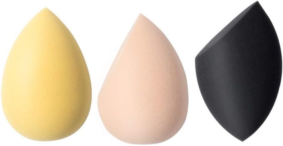 Drametree Banana Beauty Egg Gift Box Makeup Sponge Puff Dry And Wet 3 Pack + Metal Frame