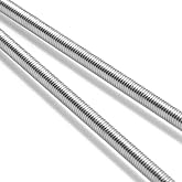 Feelers 304 Stainless Steel M8-1.25 Fully All Threaded Rod, Long Threaded Screw, Right Hand Threads, 250mm Length【Pack of 2】