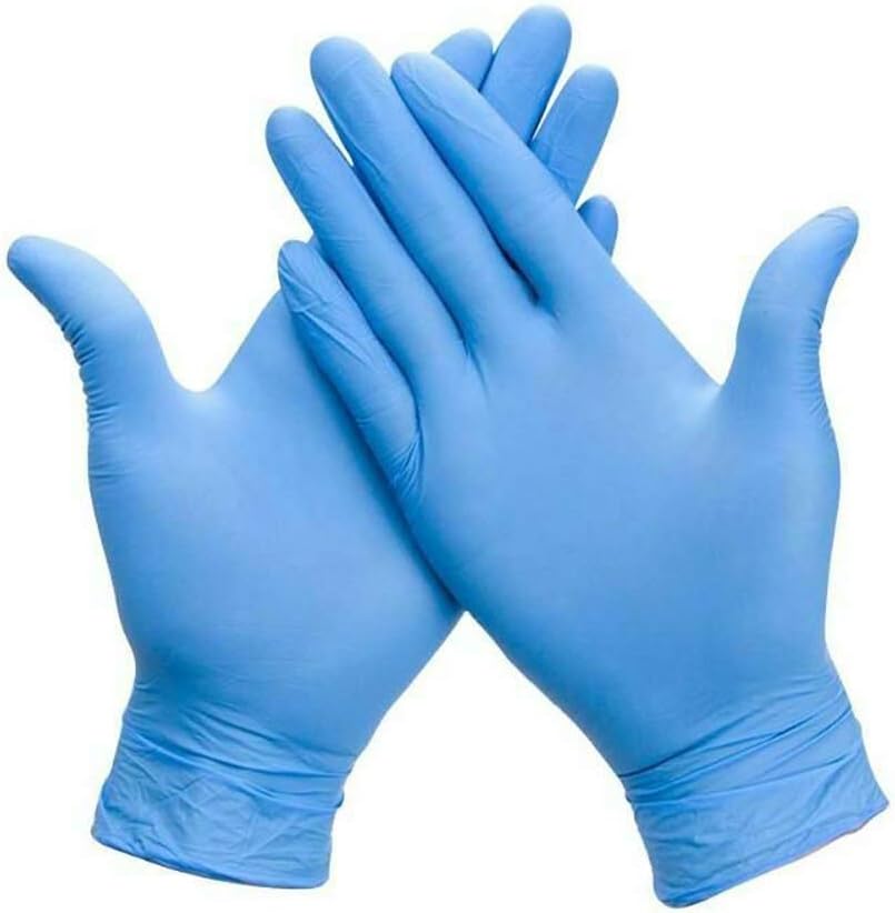 100 Pcs Nitrile Disposable Gloves Powder Free Rubber Latex Free Medical Exam Gloves Non Sterile Ambidextrous Comfortable Industrial Blue Rubber Gloves (XL)