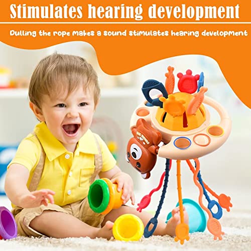 Ganowo Montessori Pull String Travel Toys for Toddlers 13, Sensory