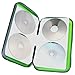 Faylapa 80 Capacity DVD CD Case Heavy Duty Hard Plastic Protective CD VCD DVD(Green)