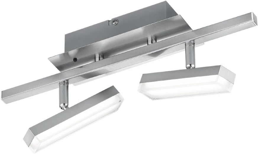 Reality Leuchten R82422107 Bondy Class A +/Built-in LED Ceiling Lamp, Metal, 3 Watts, Matt Nickel, 7, 5 x 38 x 13 x 5 cm