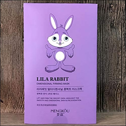 Natural Hydrating Face Mask for Wrinkles and Dark Spots | Spa At Home | Korean Beauty Repair Facial Mask (Rabbit - Dimensional Firming - 10 Pack)