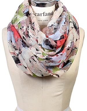 Scarfand's Mixed Color Oil Painting Infinity Scarf Wraps