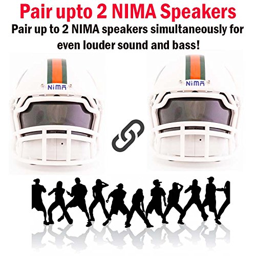 Nima Athletics NCAA Football Miami Hurricanes Wireless Bluetooth Speaker. Officially Licensed Portable Helmet Speaker by NCAA College Football - Small - Thumbnail 4