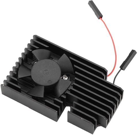 Dpofirs Kit de Ventilador de refrigeración para Raspberry Pi 3B +, Sistema de refrigeración para Raspberry PI 3B +, disipador térmico Carcasa de Armadura Trasera