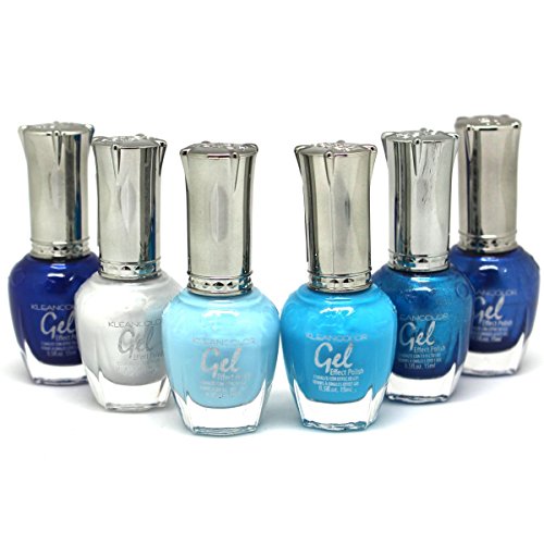 KLEANCOLOR 'Gel Effect' Nail Polish Lacquer Full Size 'SEA BLUE - Thumbnail 3