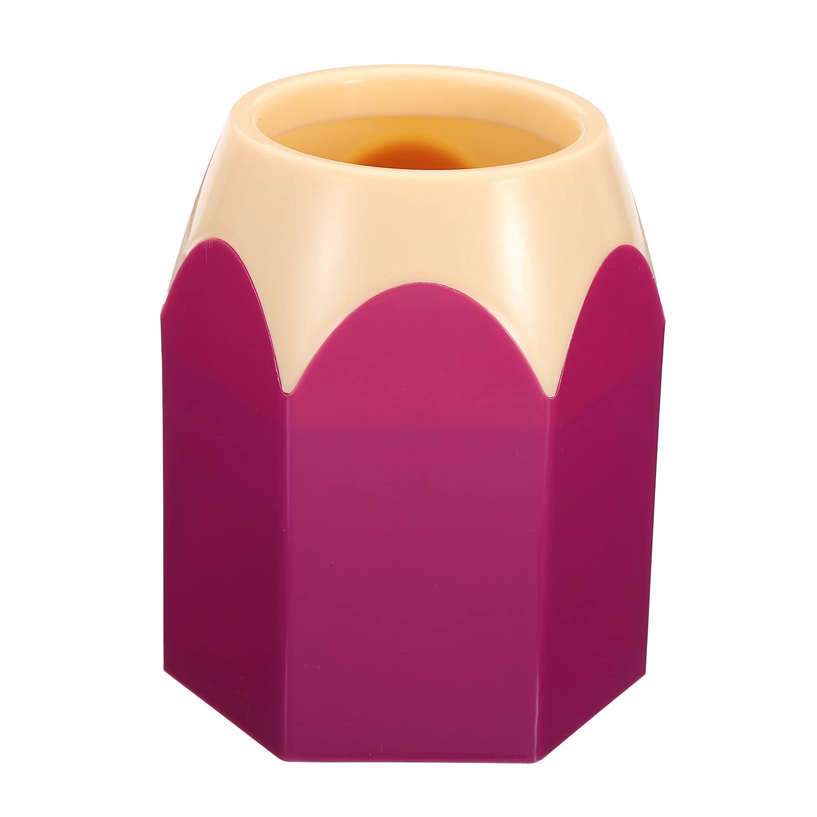 PATIKIL Pencil Holder, Pen Holder for Desk Cute Plastic Pencil Holder for Desk Pencil Holders Cup Organizer Pencil Shape, Purple